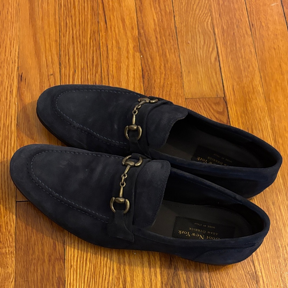 To Boot Dark Blue Loafers with Metal Accent - Picture 2 of 12